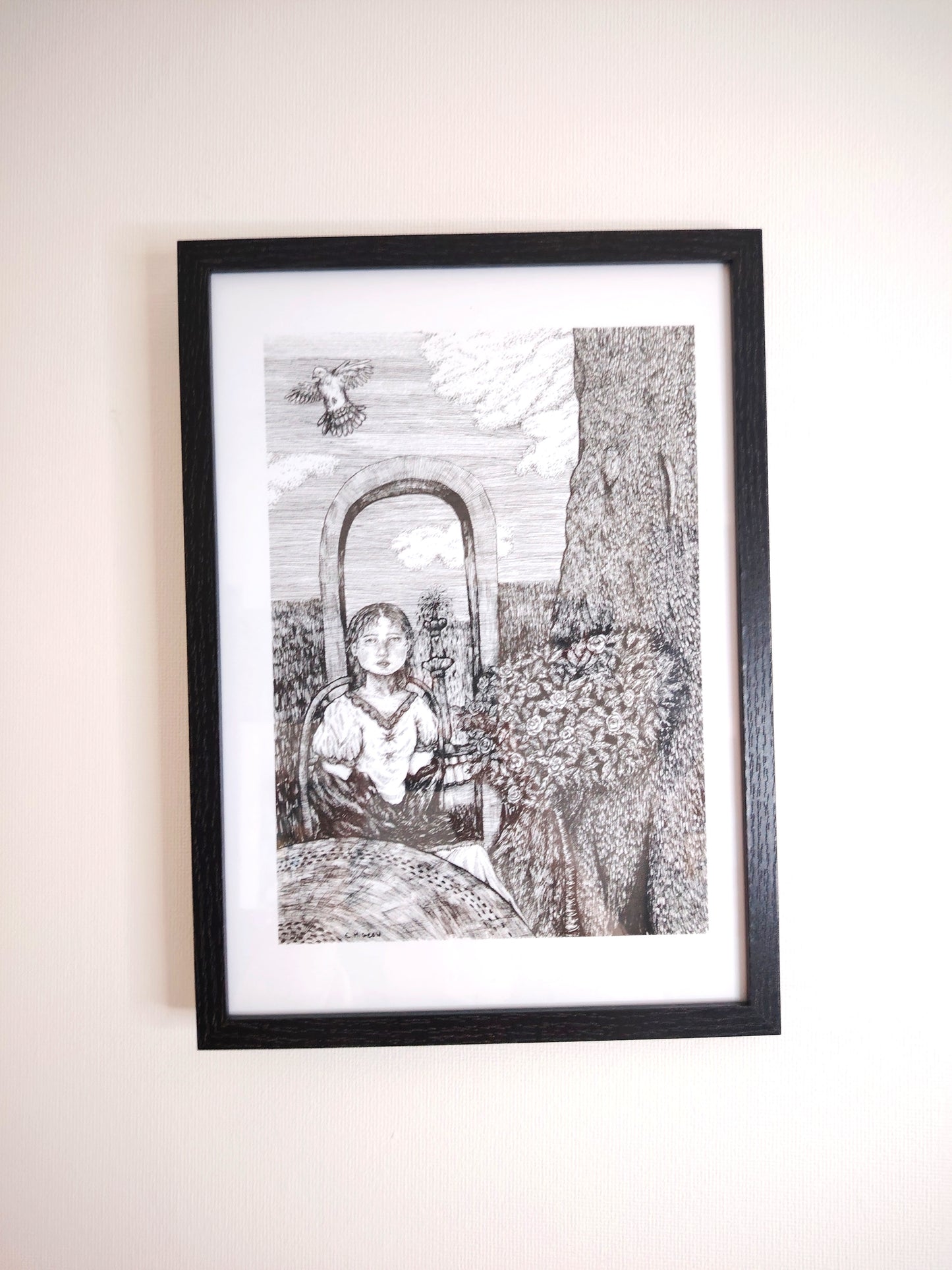 Print format A4 "Le calme du jardin"