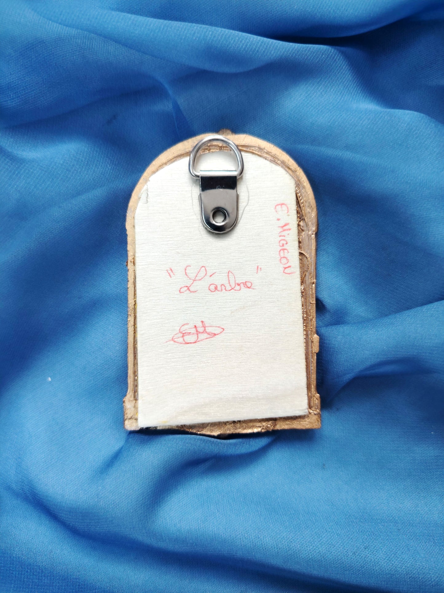 Huile sur bois miniature "L'arbre"