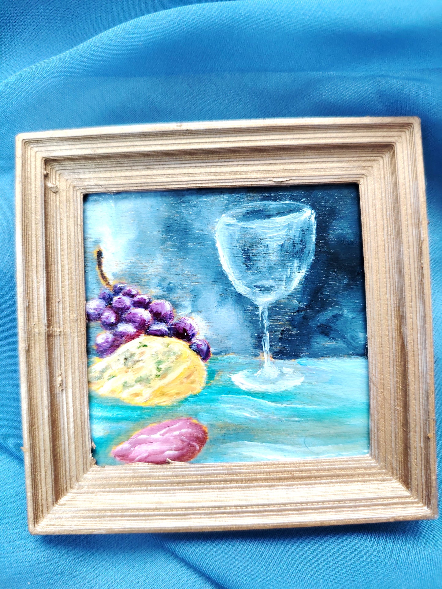 Huile sur bois miniature "Nature morte 2"