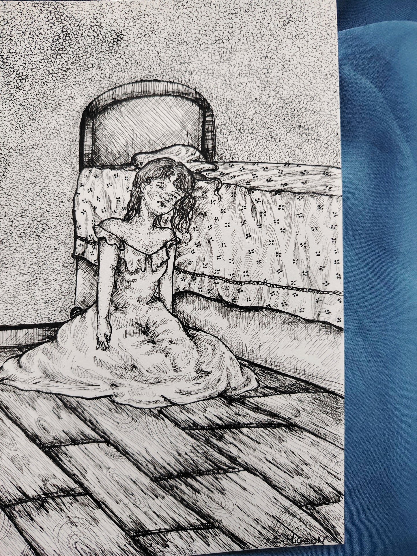 Illustration originale en A5 "Le vide"