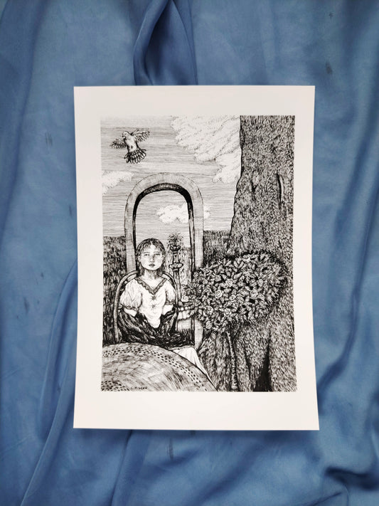 Print format A4 "Le calme du jardin"