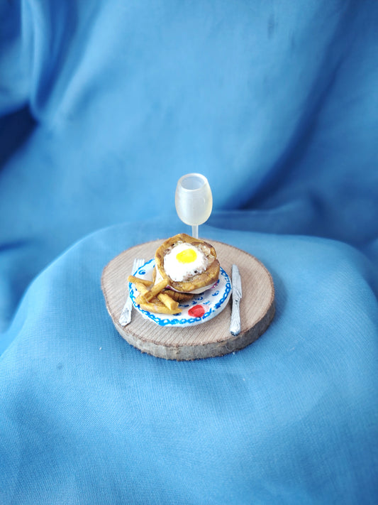 Plat miniature Croque monsieur + frites