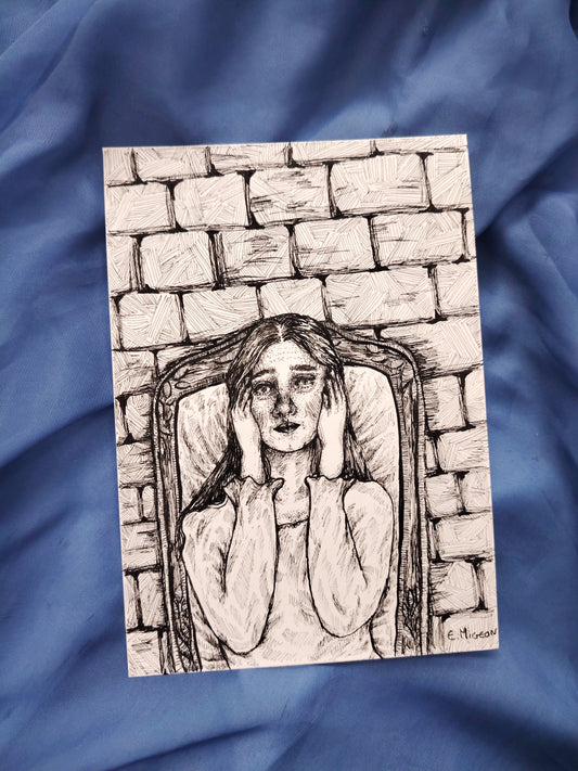 Illustration originale en A5 "L'étonnement"